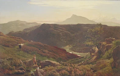 Moel Siabod desde Capel Curmon, 1867